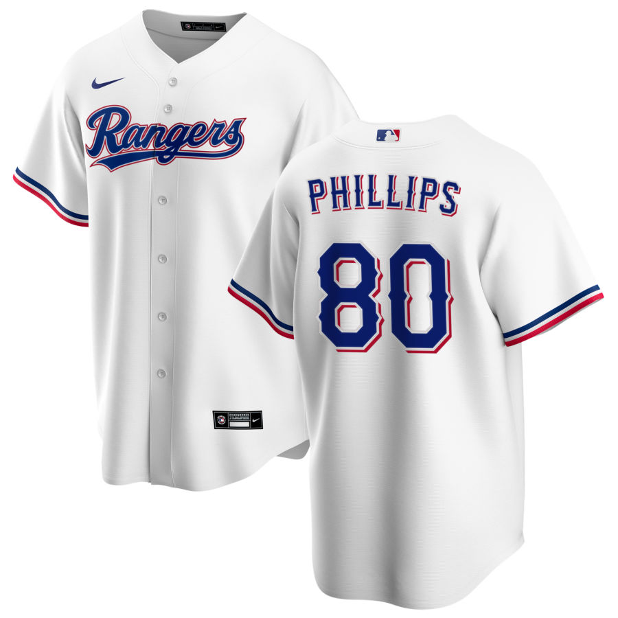 Nike Men #80 Tyler Phillips Texas Rangers Baseball Jerseys Sale-White